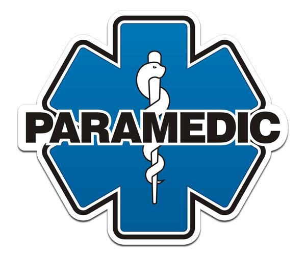 Paramedic star of life decal 5"x4.4" blue ems first responder emt sticker zu1