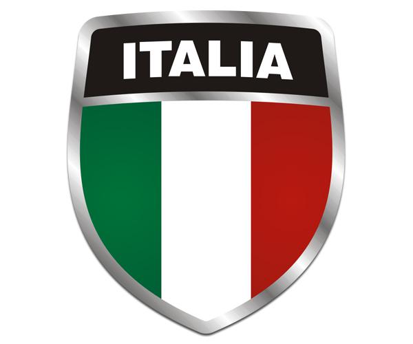 Italia flag shield decal 5"x4.3" italian italy vinyl car sticker zu1