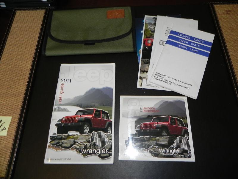 2011 jeep wrangler owners manual with case  dvd  supplements