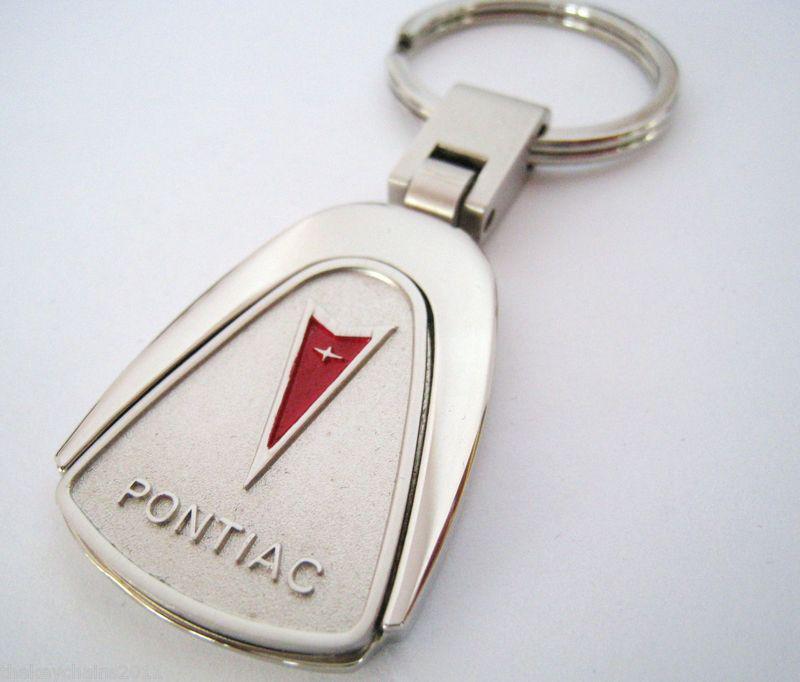 Pontiac key chain ring fob gto g8 g6 g5 c3 solstice vibe~chrome