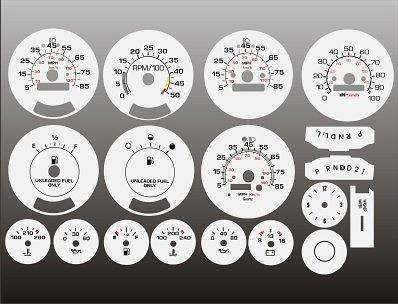 1980-1991 chevrolet truck blazer instrument cluster white face gauges 73-87