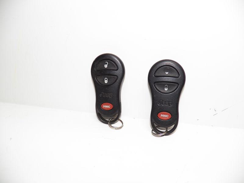 Two jeep remote entry key fobs.meant for grand cherokee 1999-2004..will fit more