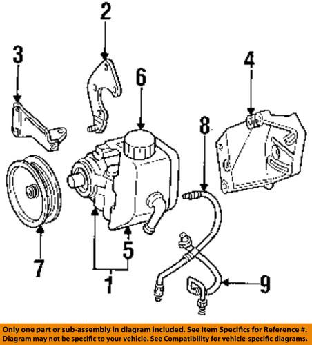 Jeep oem 53010256ab pump & hoses-steering-power steering pump mount bracket