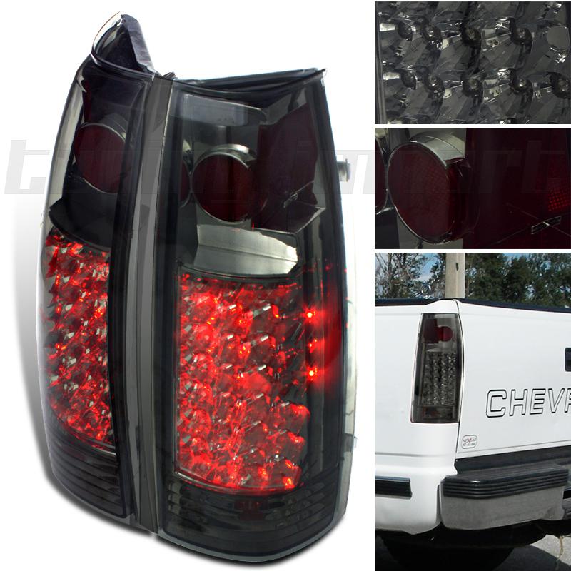 88-98 gmc sierra c/k jimmy yukon suburban smoke lense tail brake signal lights