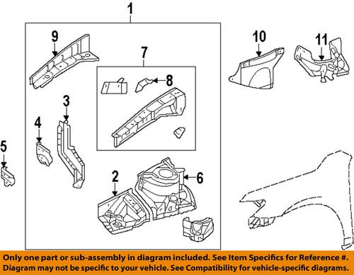 Toyota oem 5373207904 fender-upper rail