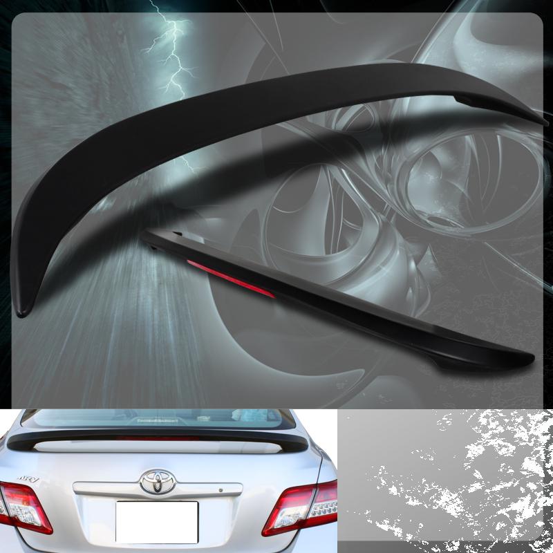 07-11 toyota camry sport lightweight rear trunk spoiler wing + led brake light