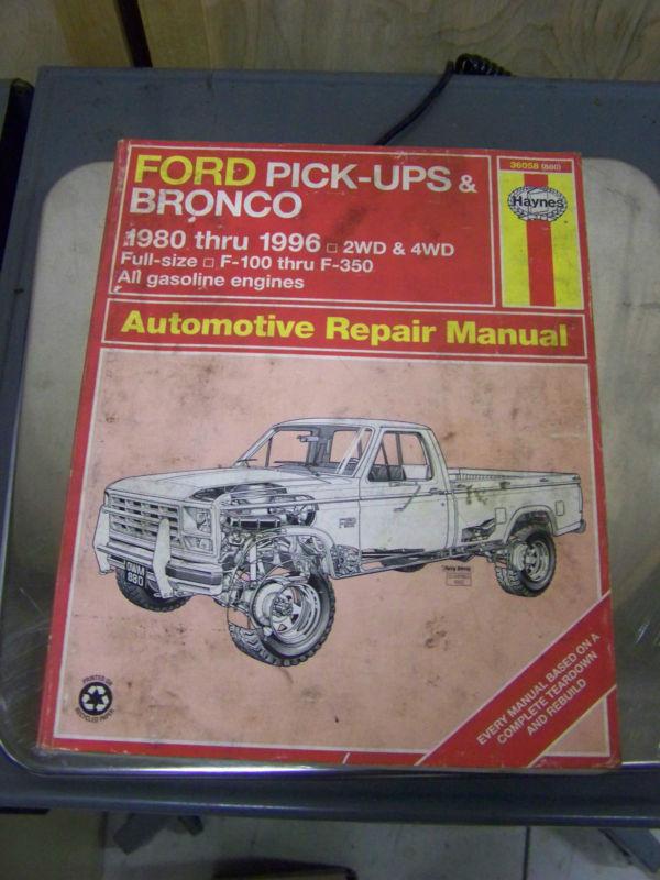 Haynes 36058  manual ford  pick-up bronco 2 wd /4 wd 1980 /96