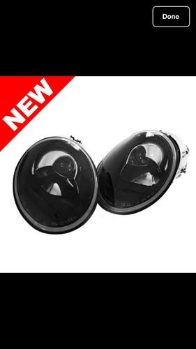 98-05 vw beetle e-code projector headlights - black