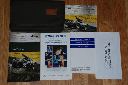 2012 jeep patriot owners manual complete set w/ dvd