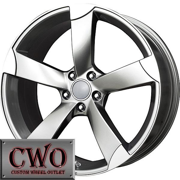 18 gunmetal replica au5 rims 5x112 5 lug passat audi a4  a6 mercedes clk cwo