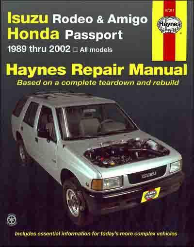 Honda passport repair shop manual 1995 1996 1997 1998 1999 2000 2001 2002