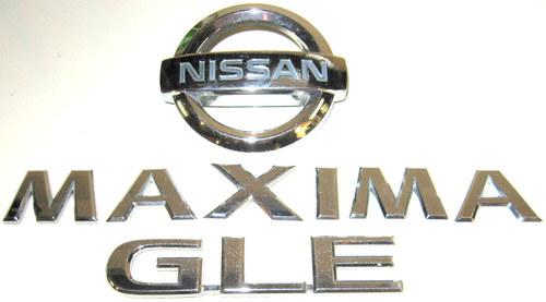 04-06 nissan maxima gle trunk emblem set badge logo w letter set