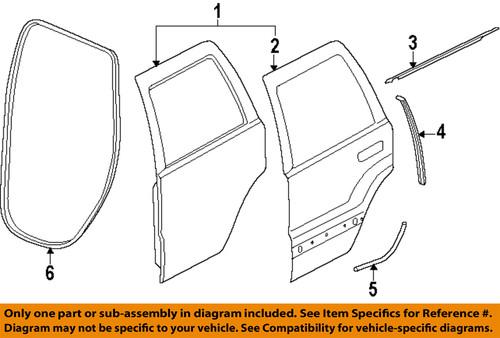 Dodge oem 55399162ab rear door-belt molding