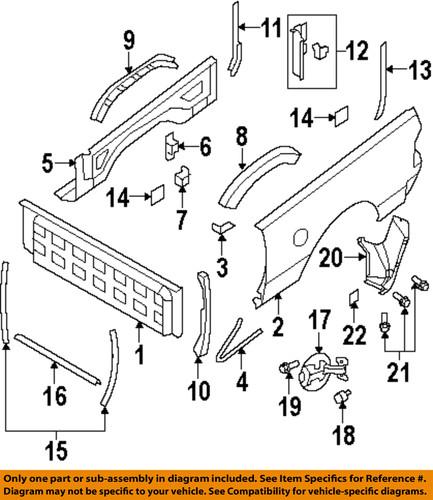 Mopar oem 55397600ac front & side panels-pick up box-front seal