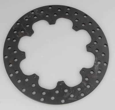 Wilwood 160-0495 brake rotor cross-drilled steel natural ea