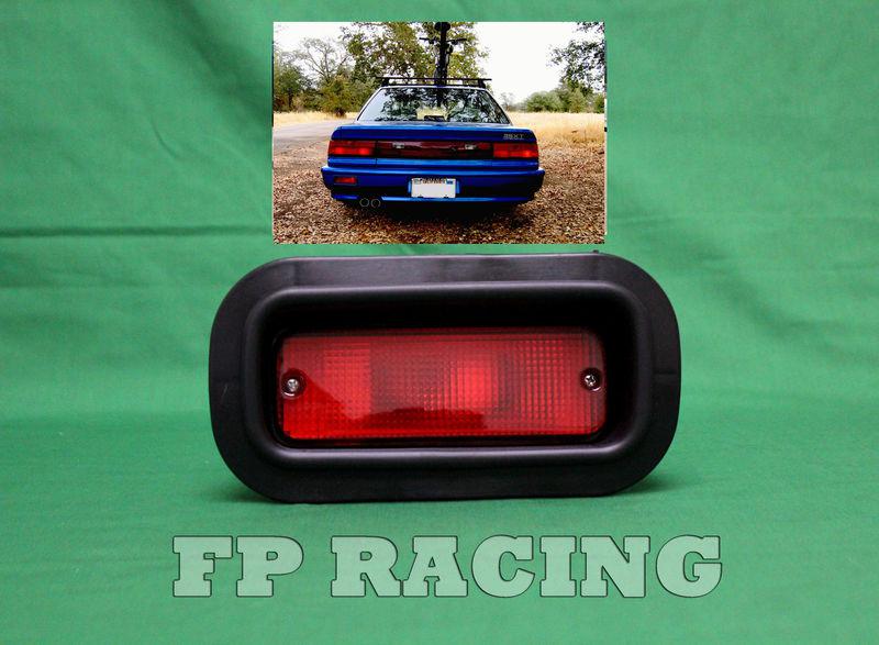 88-91 honda ef civic jdm style red rear bumper foglight kit crx (bumper light)