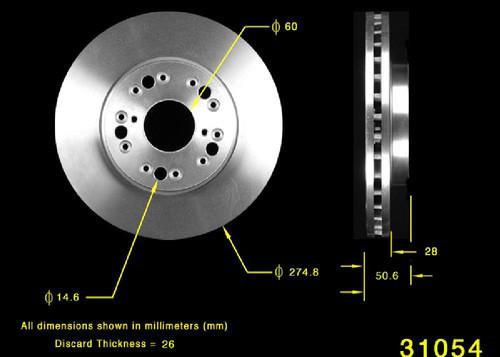 Bendix prt1642 front brake rotor/disc-disc brake rotor