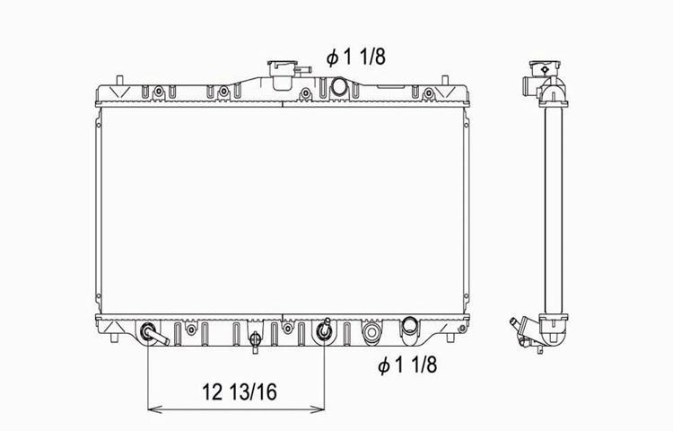 Replacement radiator 86-89 honda accord automatic / manual 2.0l l4 19010ph4a12