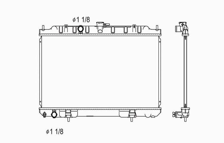 Replacement radiator 00-06 nissan sentra manual transmission 1.8l l4 214106m110