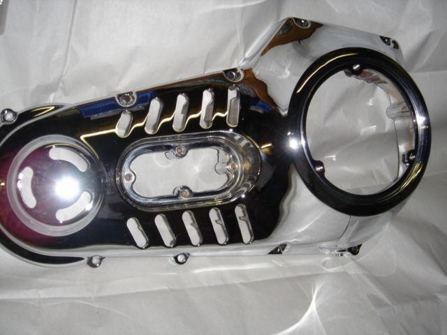 Harley vented outer primary cover chrome softail dyna new free shipping