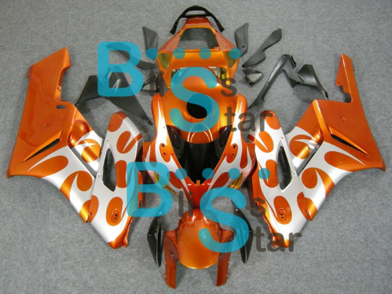 Burnt orange silver fairing bodywork fit cbr 1000 rr cbr1000rr 2004-2005 08f w4