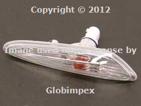 Bmw e46 (2001-2005) additional side light w/ white lens front right + bulb oem