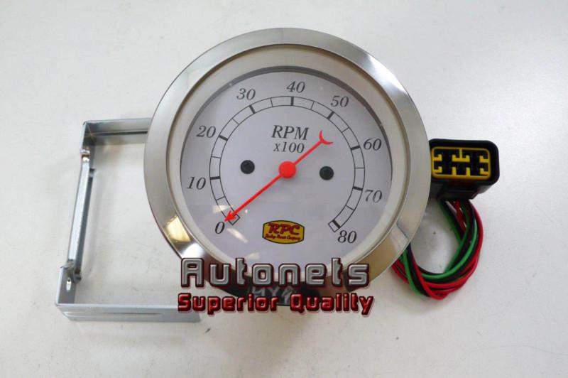 Classic electrical 3 3/8" tachometer gauge street hot rod chevy ford chrysler