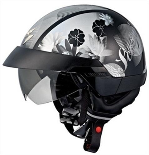 Scorpion exo-100 lilly black open-face motorcycle helmet size large