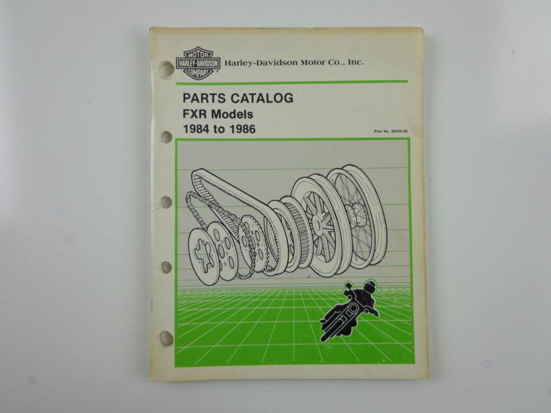 Harley davidson 1984-86 fxr models parts catalog 99439-86 #3