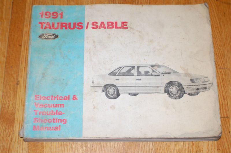 1991 ford taurus mercury sable  evtm factory manual electrical vacuum wiring '91