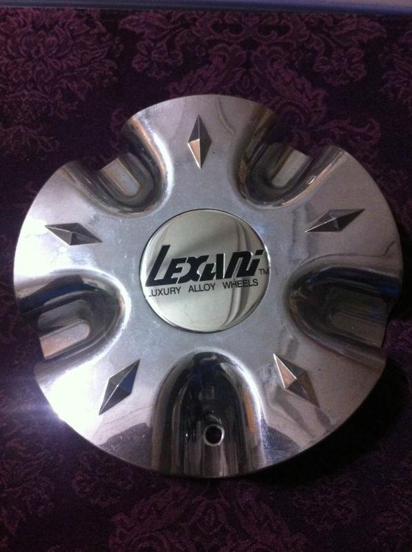 1 lexani wheels chrome center cap  part# cap 411  stock# 378-380