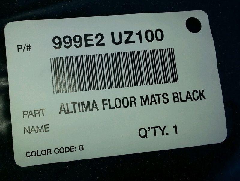 Nissan altima floor mats oem 2013