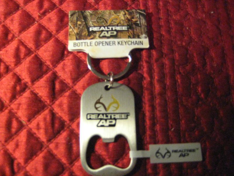 Realtree ap stainless steel bottle opener key chain  