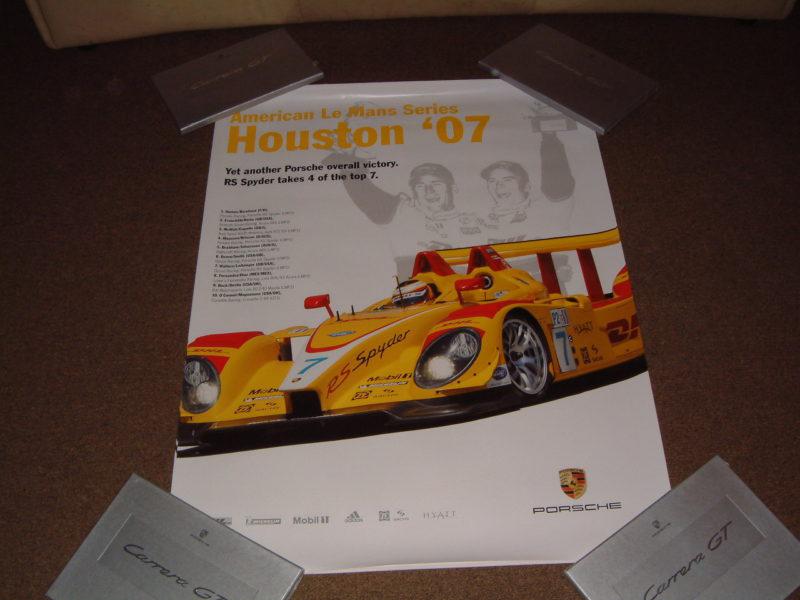 Porsche factory issued showroom poster of the '07 houston le mans  (no.38)