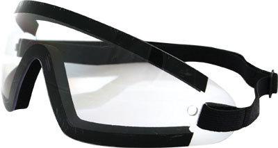 Bobster sunglasses wrap around black w/clear lens bw201c