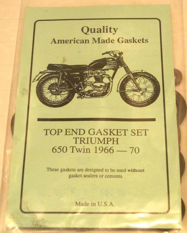 Triumph 650 bonneville top end gasket set 1966-70 pn# tbs1650