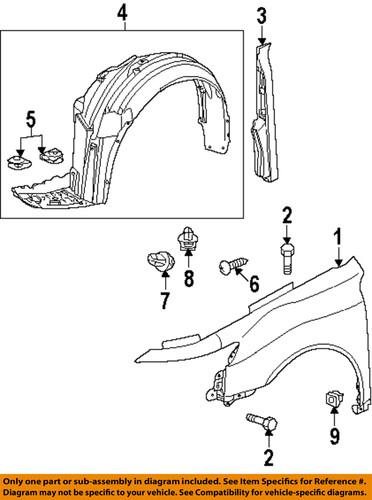 Acura oem 74151tk4a01 fender liner