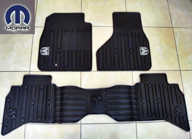 Dodge ram 1500 quad cab 2009 - 2012 rubber floor mats set slush mats dark slate 