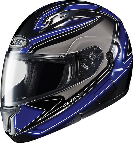 New hjc cl-max-2 zader modular adult helmet, mc-2/blue/gray/white, 5xl