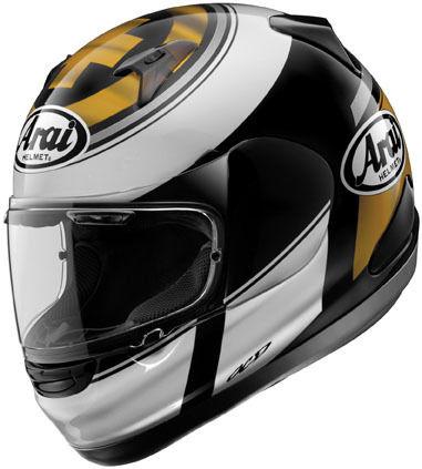 New arai signet-q full-face adult helmet, black/white, xs