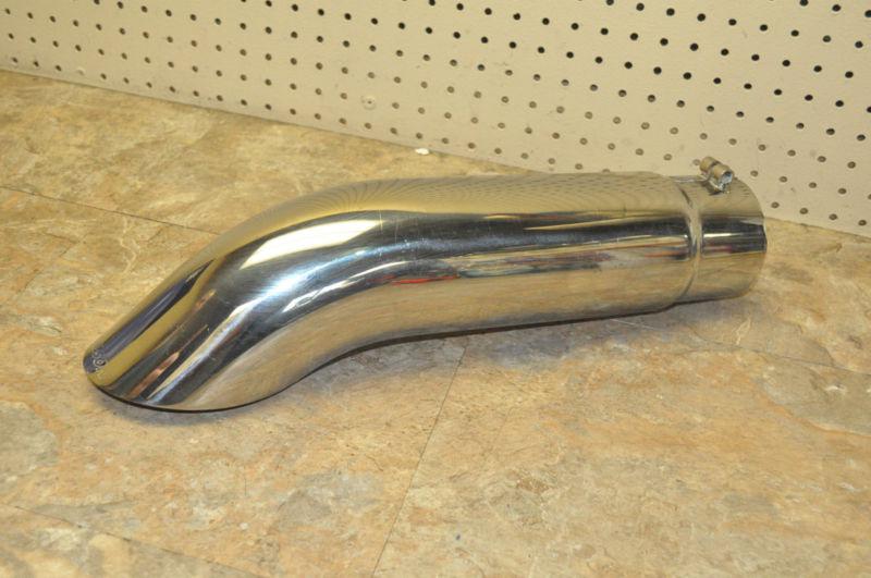 Gibson stainless steel exhaust tip 3 1/2" id 18 1/2 oal ford dodge chevy gmc 