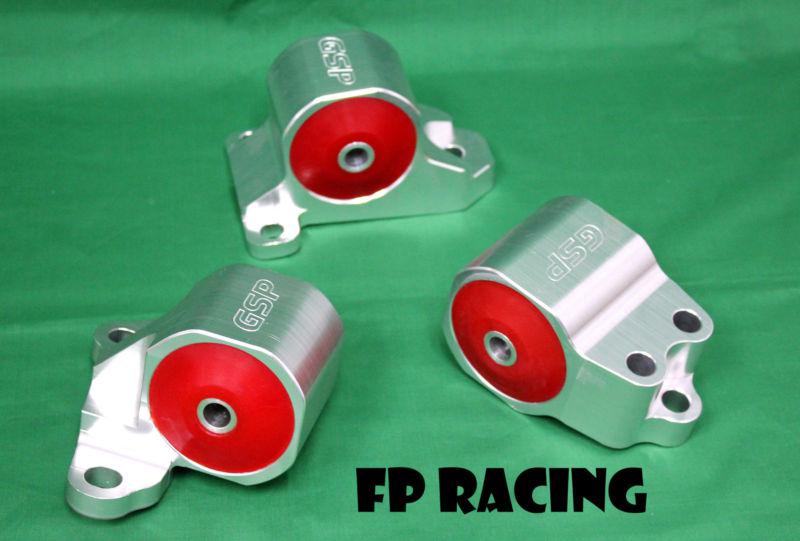 92-95 eg civic solid red urethane 3 post aluminum motor mounts d to b swap eh ej