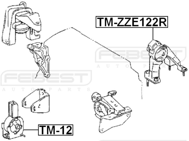 Rear engine mount - febest # tm-zze122r