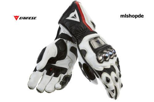 New - dainese full metal pro racing gloves - bianco nero rosso-lava - size xs