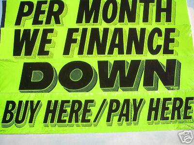 *car dealer 2 dozen auto window stickers advertise slogans #5 green/black