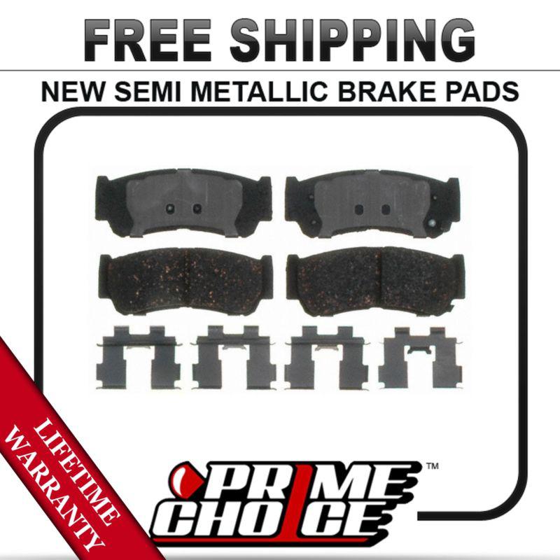 Rear semi metallic disc brake pad kit full set with lifetime warranty