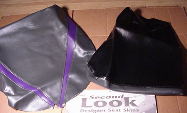 1997 suzuki gsxr 600 2-pc seat cover skins & tank bra black/ purple second look