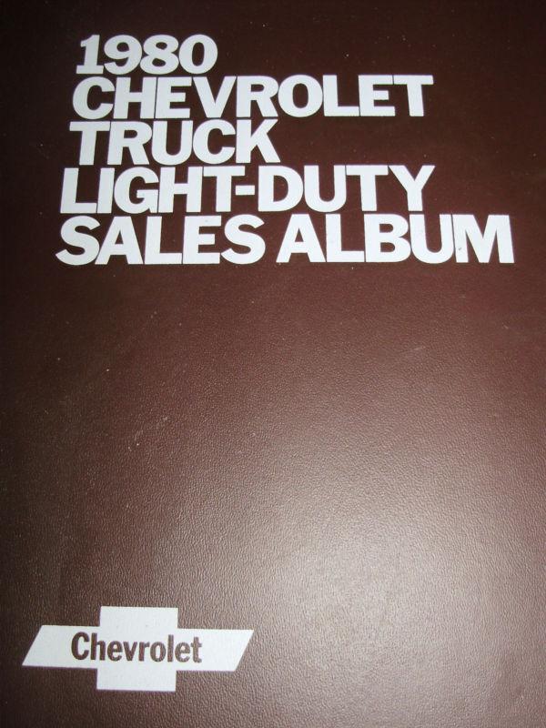 1980 chevrolet truck sales album  brochures el camino blazer suburban fabric 