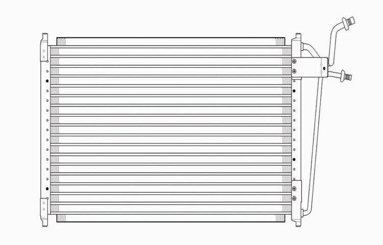 Replacement condenser ford taurus mercury sable lincoln continental f4dz19712ba