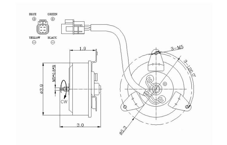 Replacement ac condenser cooling fan motor 1989-1994 nissan maxima 21487960